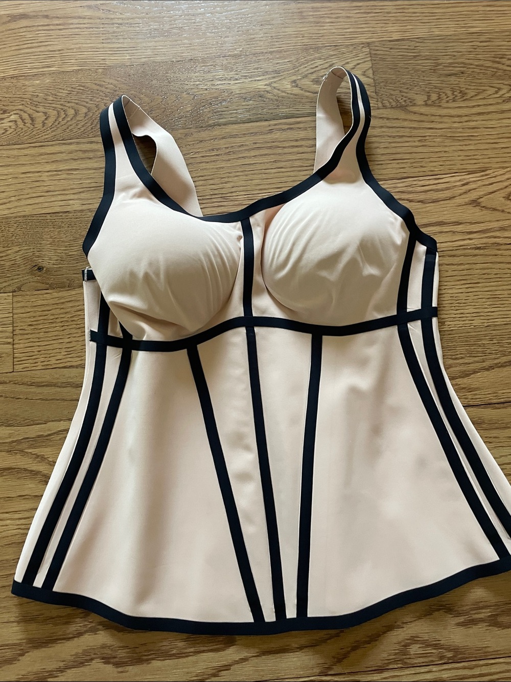 Honeylove Nude Sculpting Bustier with Black Trim